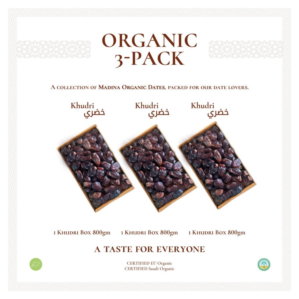 Organic 3 Pack-Qassim New Season Grade A (Khudri, Khudri, Khudri)